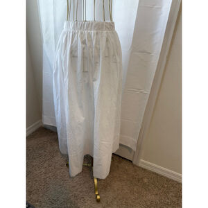 Women's Magaschoni White Cotton Skirt Size S